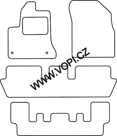 Autokoberce Citroen C4 Picasso 7 míst 10/2006 - 05/2013 Autofit (846)